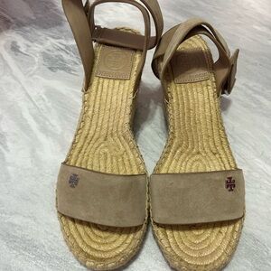 Tory Burch Beige Espadrille Sandals